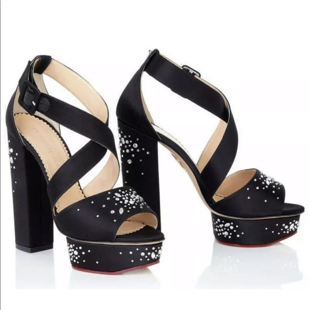 CHARLOTTE OLYMPIA platform crystal embellished perfect for the holidays